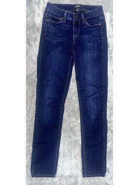 Paige Verdugo Ankle Jeans Womens 24 Blue Dark Wash Stretch Denim USA Made